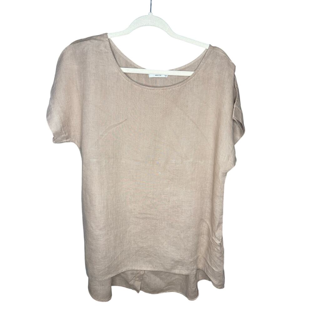 Terzo Millennio 100% Linen Top Women's Size L
